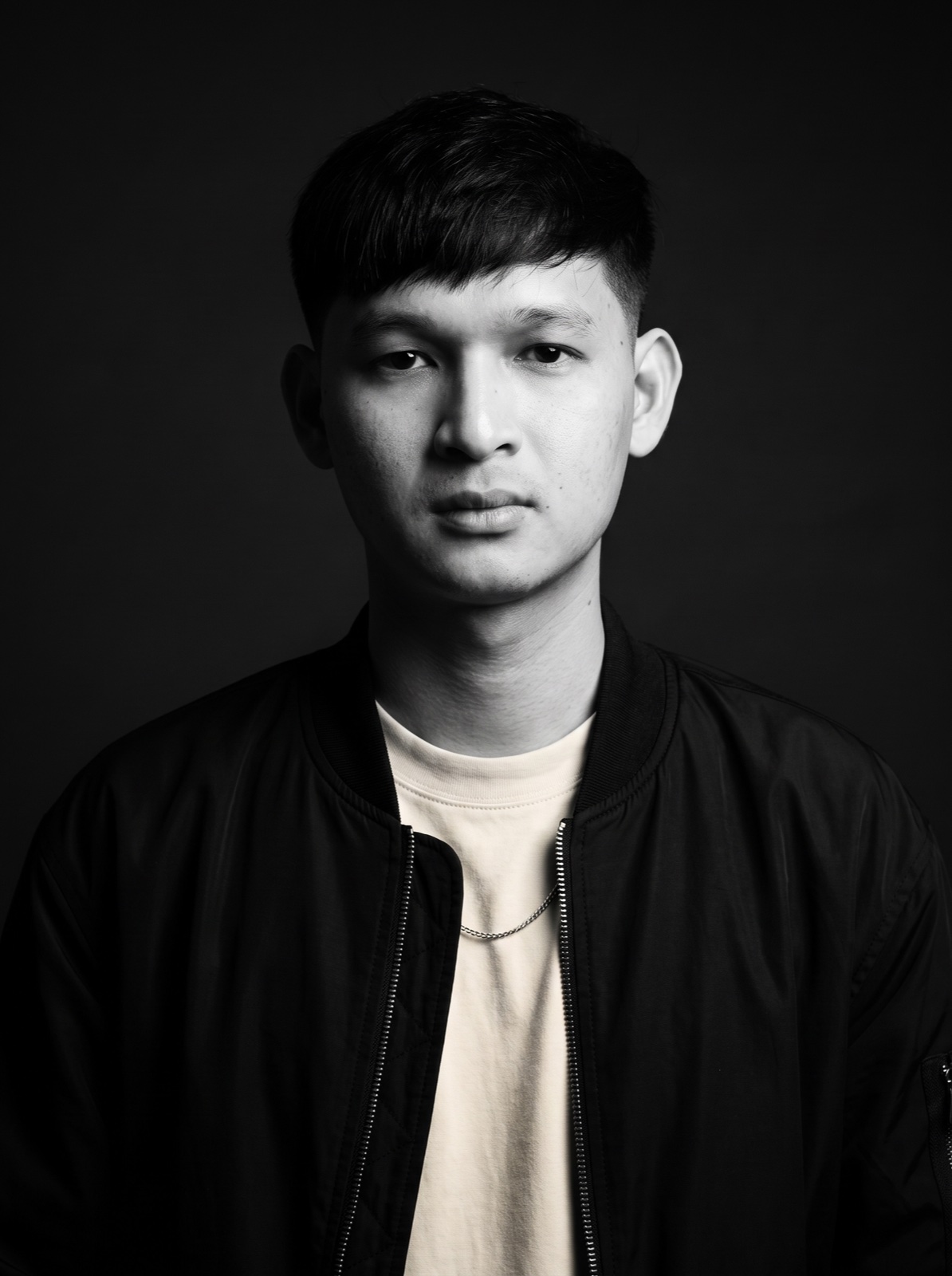Black and white portrait of Sai